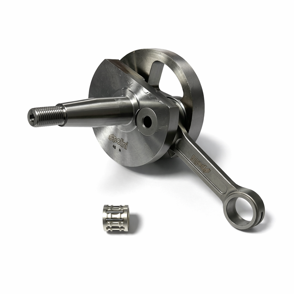 MB0359  Krukas Polini Piaggio Ape 50 Vespa racing Crankshaft Kurbelwelle Vilebrequin 210.0055 tuning