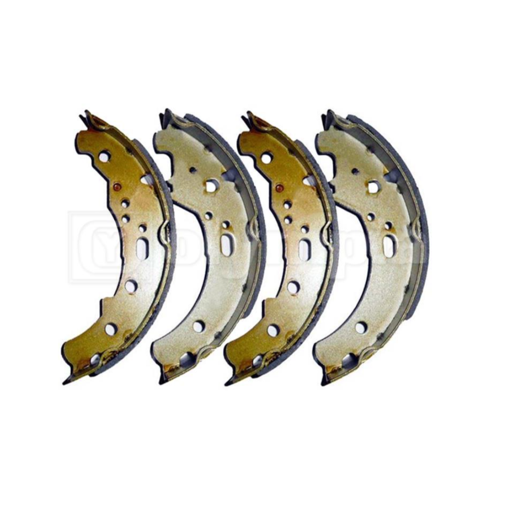 MB0414 Set remschoenen voorwielen Piaggio Ape Poker 414479 414477 2681605 Set of front wheel brake shoes Satz Bremsbacken f 
