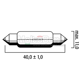Festoon bulb 6v 10W Festoon bulb 6v 10W