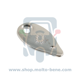 Plaatje chroom stuurslot Piaggio Ape Vespa 50 125 Plaatje chroom stuurslot Piaggio Ape Vespa 50 125