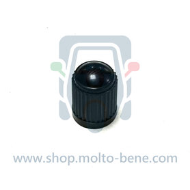 Valve cap black PVC