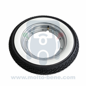 Kenda Whitewall compleet 3.50-10 Piaggio Ape 50